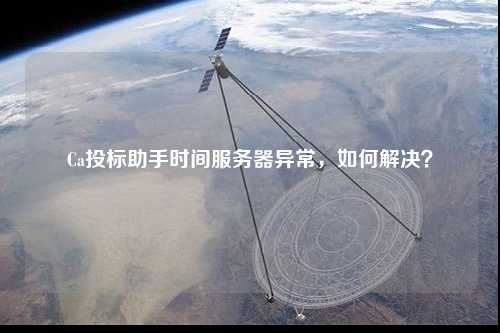 Ca投標助手時間服務器異常，如何解決？