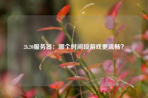 2k20服務(wù)器：哪個(gè)時(shí)間段游戲更流暢？
